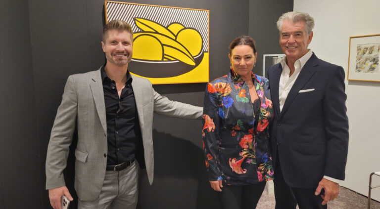Troy Buckner with Pierce and Keely Brosnan